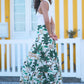 Yumi White Animal Print Cotton Tiered Maxi Skirt
