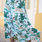 Yumi White Animal Print Cotton Tiered Maxi Skirt