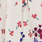 Yumi Ivory Floral Mirror Wrap Dress With Dip Hem