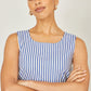 Yumi Navy Stripe Cotton Shift Dress