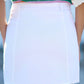 Yumi White Cotton Stretch Mini Skirt With Button Details