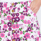 Yumi Pink Retro Floral Cotton Stretch Mini Skirt