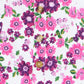 Yumi Pink Retro Floral Cotton Stretch Mini Skirt