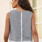 Yumi Black Gingham Cotton Top With Lace Trims