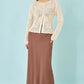 Yumi Brown Viscose Maxi Skirt