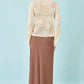Yumi Brown Viscose Maxi Skirt