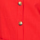 Yumi Red Viscose Button Detail Shift Dress