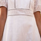White Lace Trim V Neck Dress