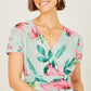 Yumi Mint Mesh Floral Maxi Dress