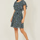Yumi Blue Ditsy Print Floral Skater Dress