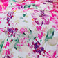 Yumi Pink Mirror Floral Print Ruched Waist Kimono Midi Dress