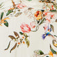 Yumi Ivory Viscose Floral Print Midi Dress With Ruched Waist