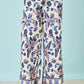 Yumi Blue Bird Print Viscose Wide Leg Trousers