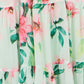 Yumi Mint Floral Halter Neck Midi Dress With Matching Belt