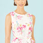 Yumi White Delicate Floral Midi Skater Dress