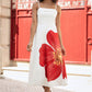 Yumi White Oversize Poppy Placement Midi Sun Dress