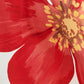 Yumi White Oversize Poppy Placement Midi Sun Dress