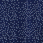 Yumi Navy Spot Print Lace Trim Skater Dress