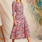 Haden Zebra Pop Print Midi Wrap Dress - Pink