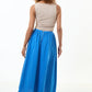 Zoeline Recycled Cotton Midaxi Skirt - Blue