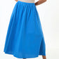 Zoeline Recycled Cotton Midaxi Skirt - Blue