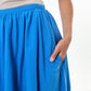 Zoeline Recycled Cotton Midaxi Skirt - Blue