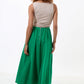 Zoeline Recycled Cotton Midaxi Skirt - Green