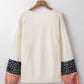 Patchwork Petals Knit Blouse