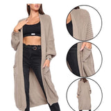 Womens Ballon Sleeve Knitted Cardigan Cozy Long Sleeve Knit Cardigan One Size Fits 11 Colors