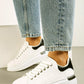 Skye LadIes Platform Trainers Womens Chunky Heel Lace Up Faux Leather Sneakers Shoes
