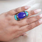 Large Ethnic Tibetan Silver Rings, Turquoise, Coral & Lapis Inlay Rings.