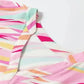 Abstract High Low Short Sleeve Blouse