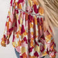 Abstract Printed Long Sleeve Blouse