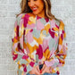 Abstract Printed Long Sleeve Blouse