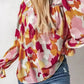 Abstract Printed Long Sleeve Blouse