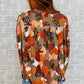Abstract Printed Long Sleeve Blouse