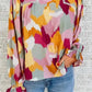 Abstract Printed Long Sleeve Blouse