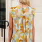 Abstract Printed Long Sleeve Blouse