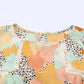 Abstract Printed Long Sleeve Blouse