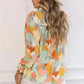 Abstract Printed Long Sleeve Blouse
