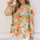 Abstract Printed Long Sleeve Blouse