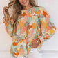 Abstract Printed Long Sleeve Blouse