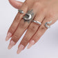 4-Finger Snake Ring - Adjustable Brass Ring for All Fingers.