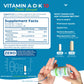 Power By Naturals ADK 10 Vitamin Supplement – A, D3 10,000 IU & K2 MK-7, 90 Capsules (3-Month Supply)