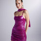 Vivid Pink Strappy Mini Dress