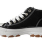 Girls High top Chunky Platform Lace Up Canvas Sneakers Black