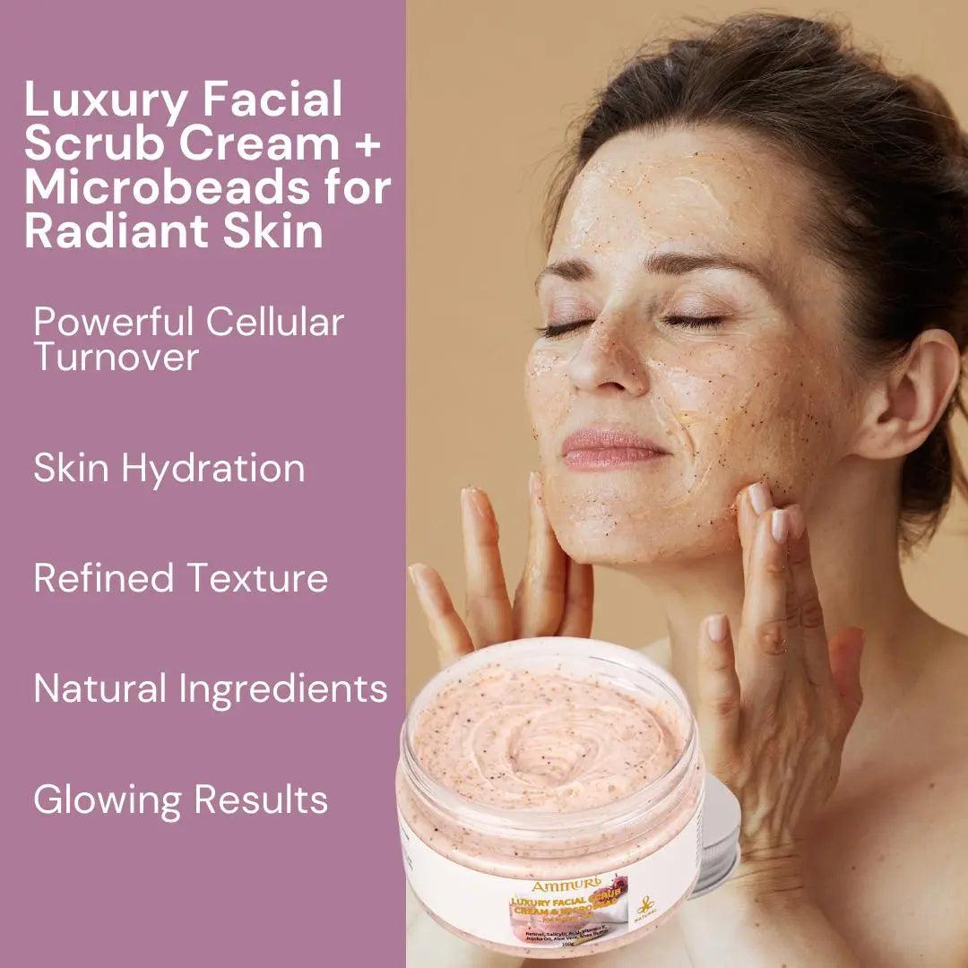 Ammuri Luxury Retinal Facial Scrub Cream for Radiant Skin