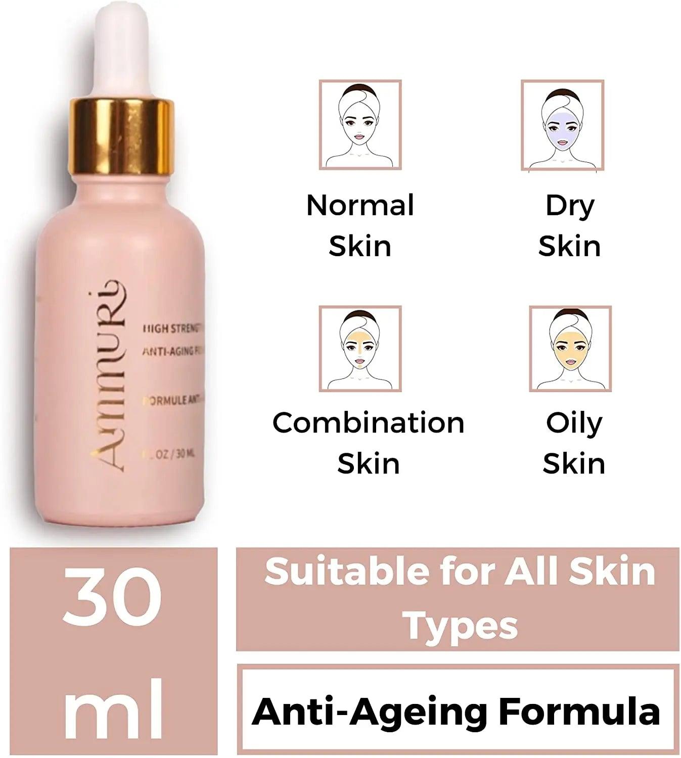 Ammuri 3.5% Retinol High Strength Face Serum – Anti-Ageing Formula