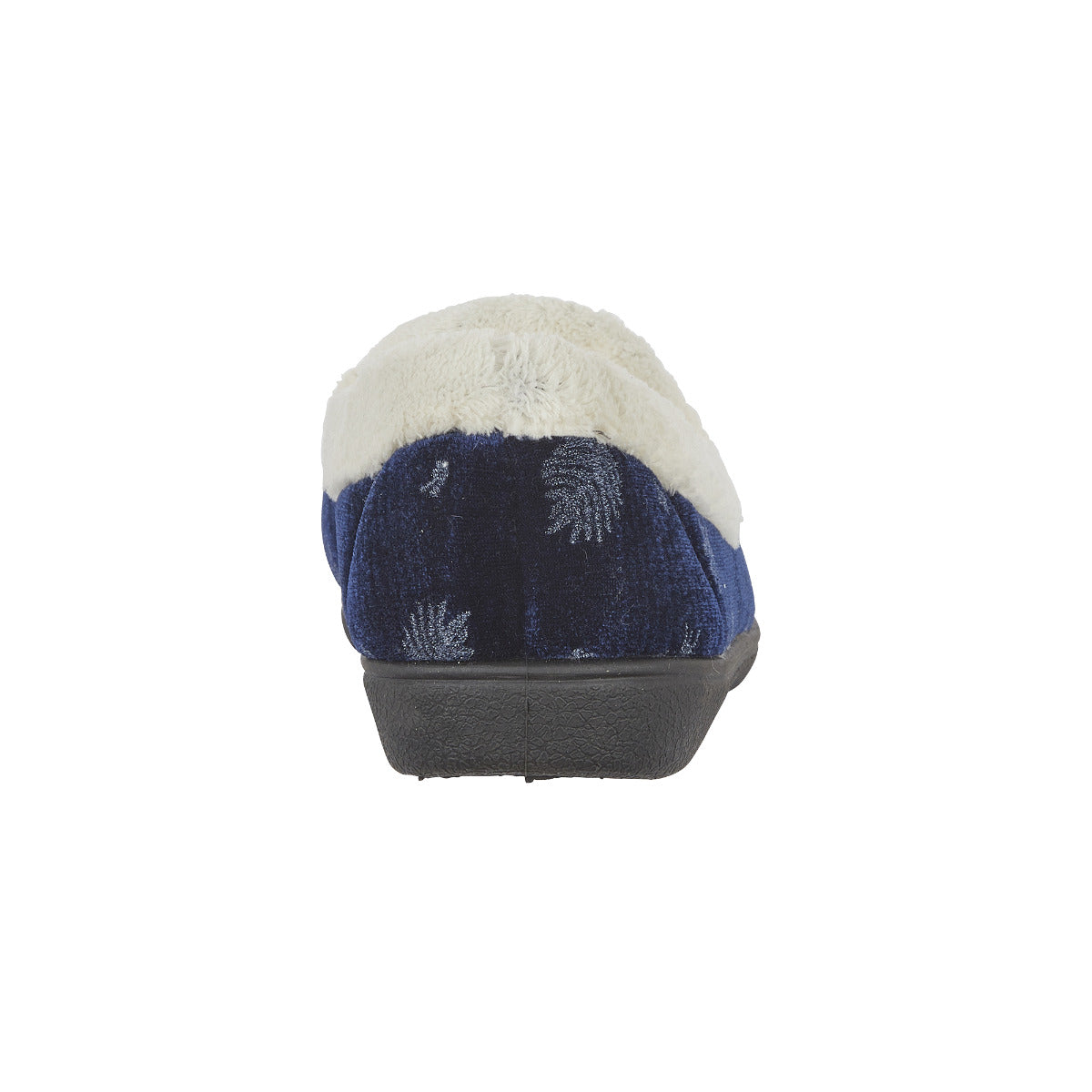 Annie Ladies Velour A-Line Slippers with Dandelion Print & Towelling Lining
