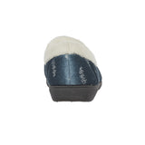 Annie Ladies Velour A-Line Slippers with Dandelion Print & Towelling Lining